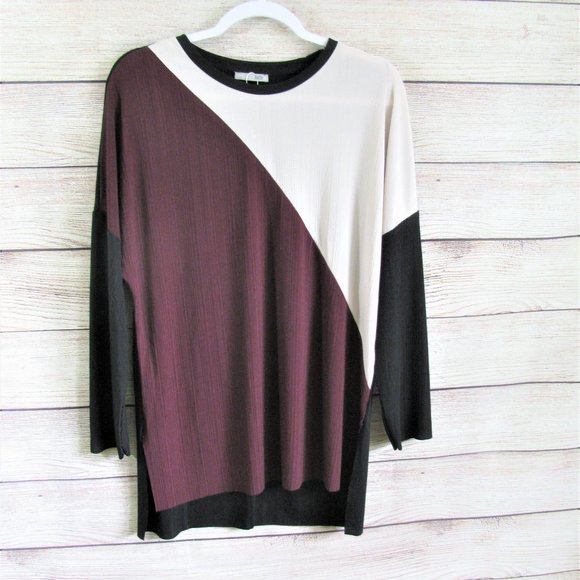 Zara W/B Collection Color Block Blouse - Picture 2 of 10
